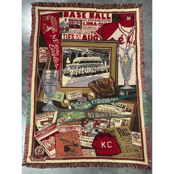 Baseball, Negro Leagues, Blanket, Tapestry, Throw, Sports, ~ 250213-WH M-25-03 - Picture 1 of 6